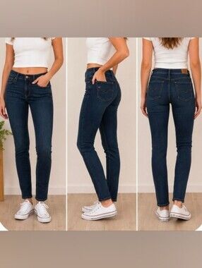 Hollister Women's Super Skinny Jeans in Dark Indigo Size 24